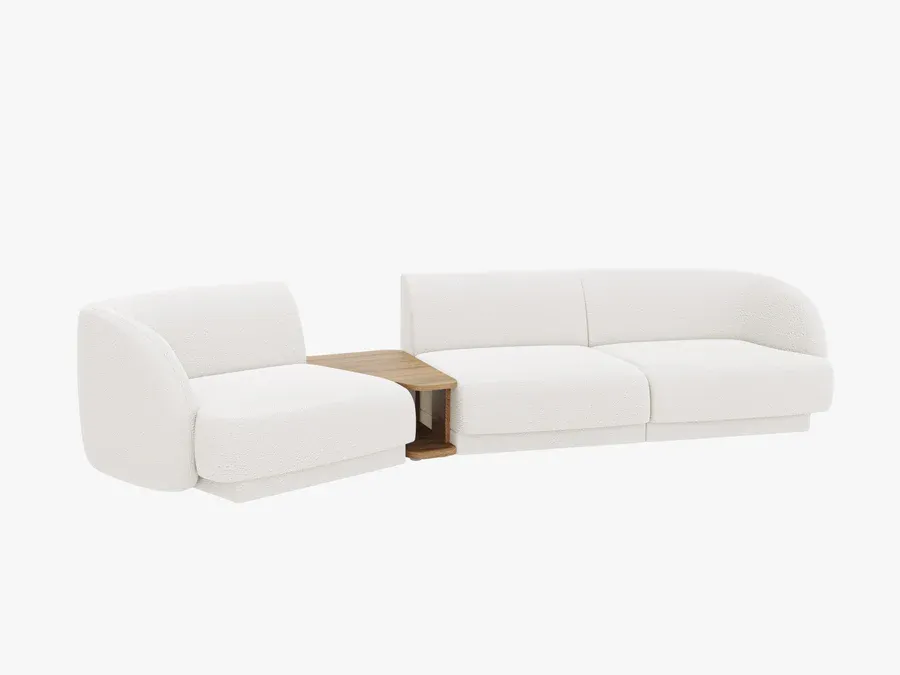 kutna garnitura miley 303x126cm, materijal: boucle - slika 3