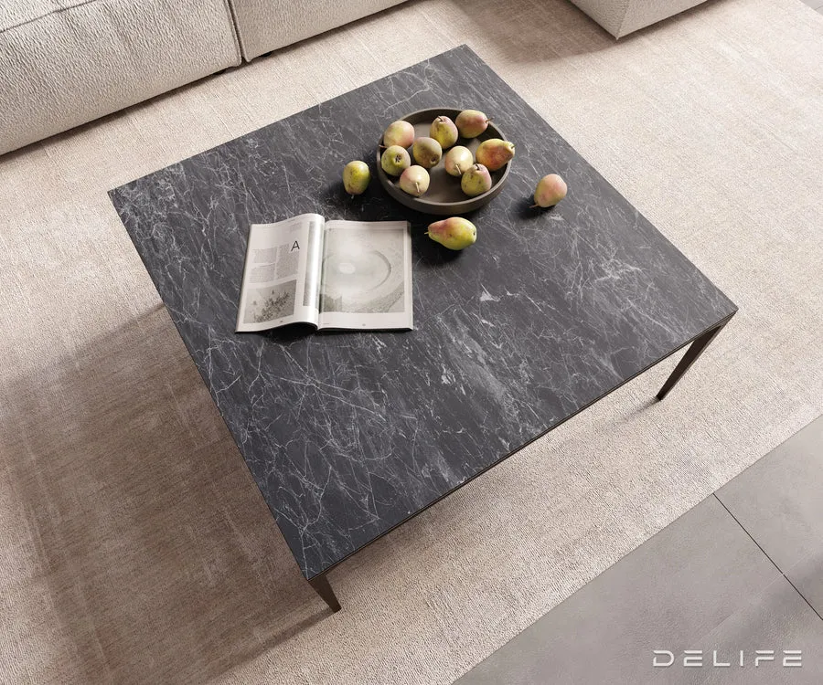 klub stolić levente 85x85cm, materijal: keramika laminam nero greco - slika 3