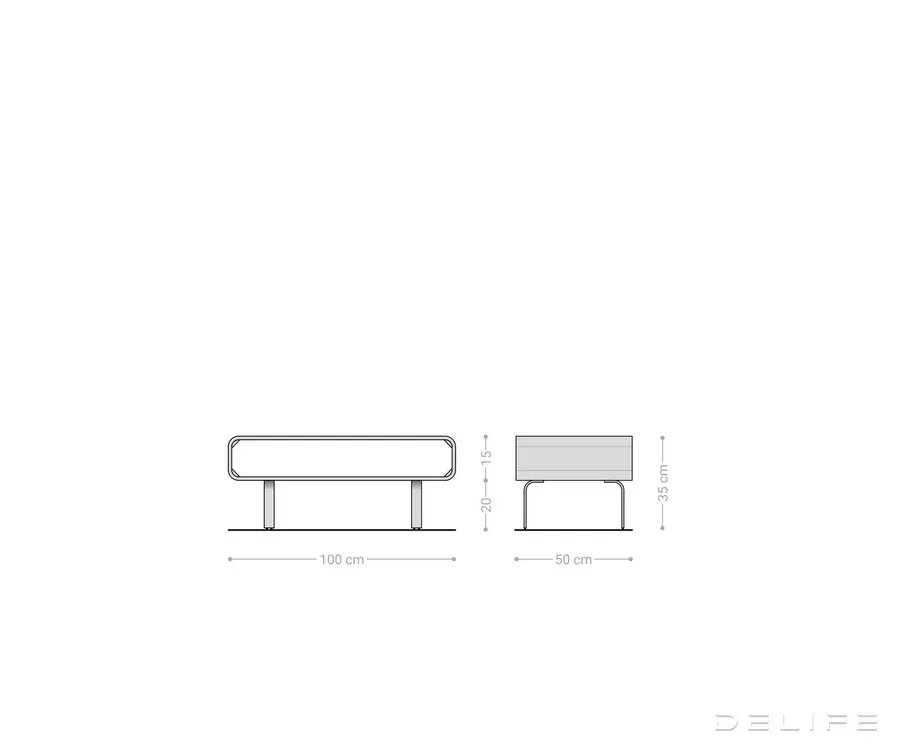 klub stolić anaya 100x50cm, materijal: bagrem - slika 6