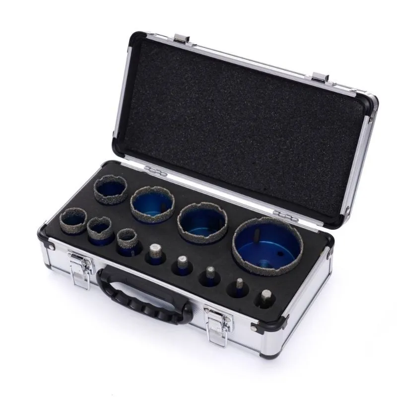 set dijamantnih kruna za keramiku, kamen, pločice 6 - 68 mm mm m14 - slika 4