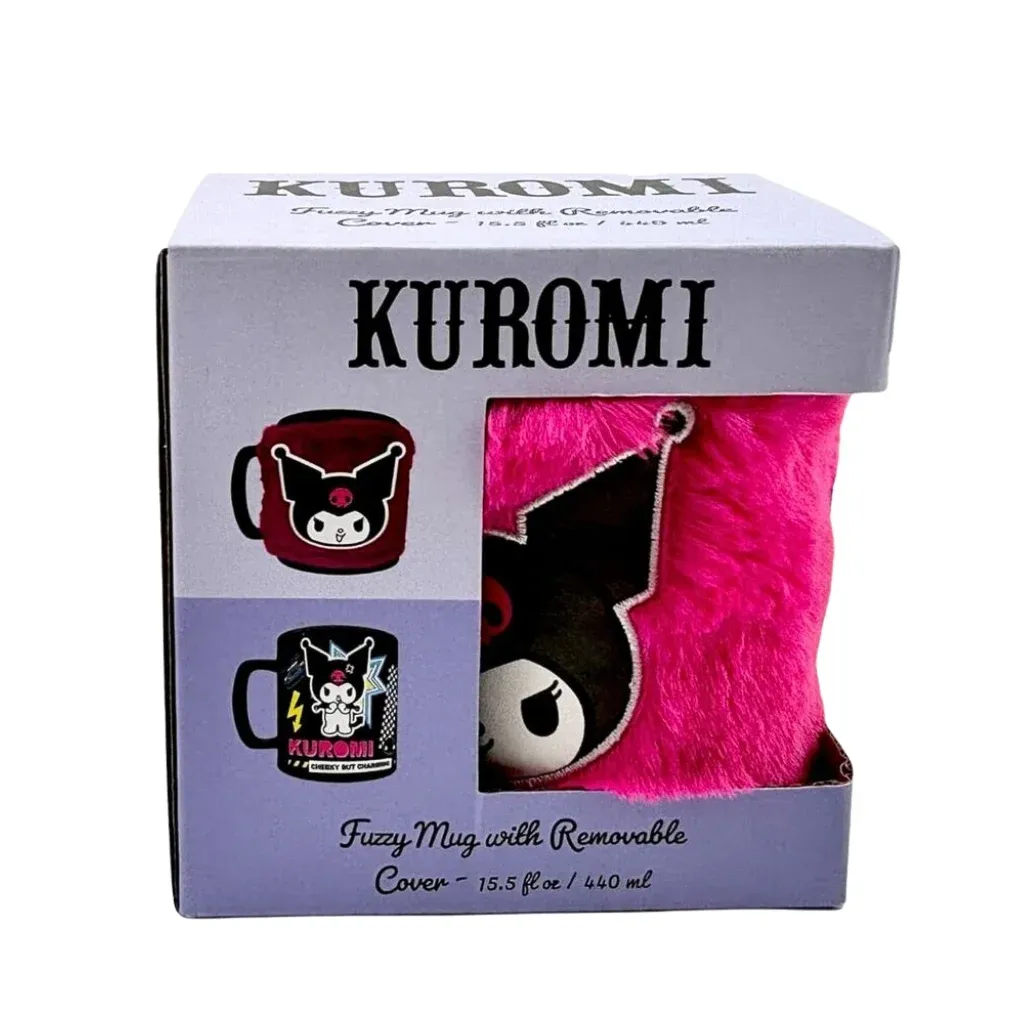 kuromi (cheeky punky) fuzzy mug, 440 ml - slika 3