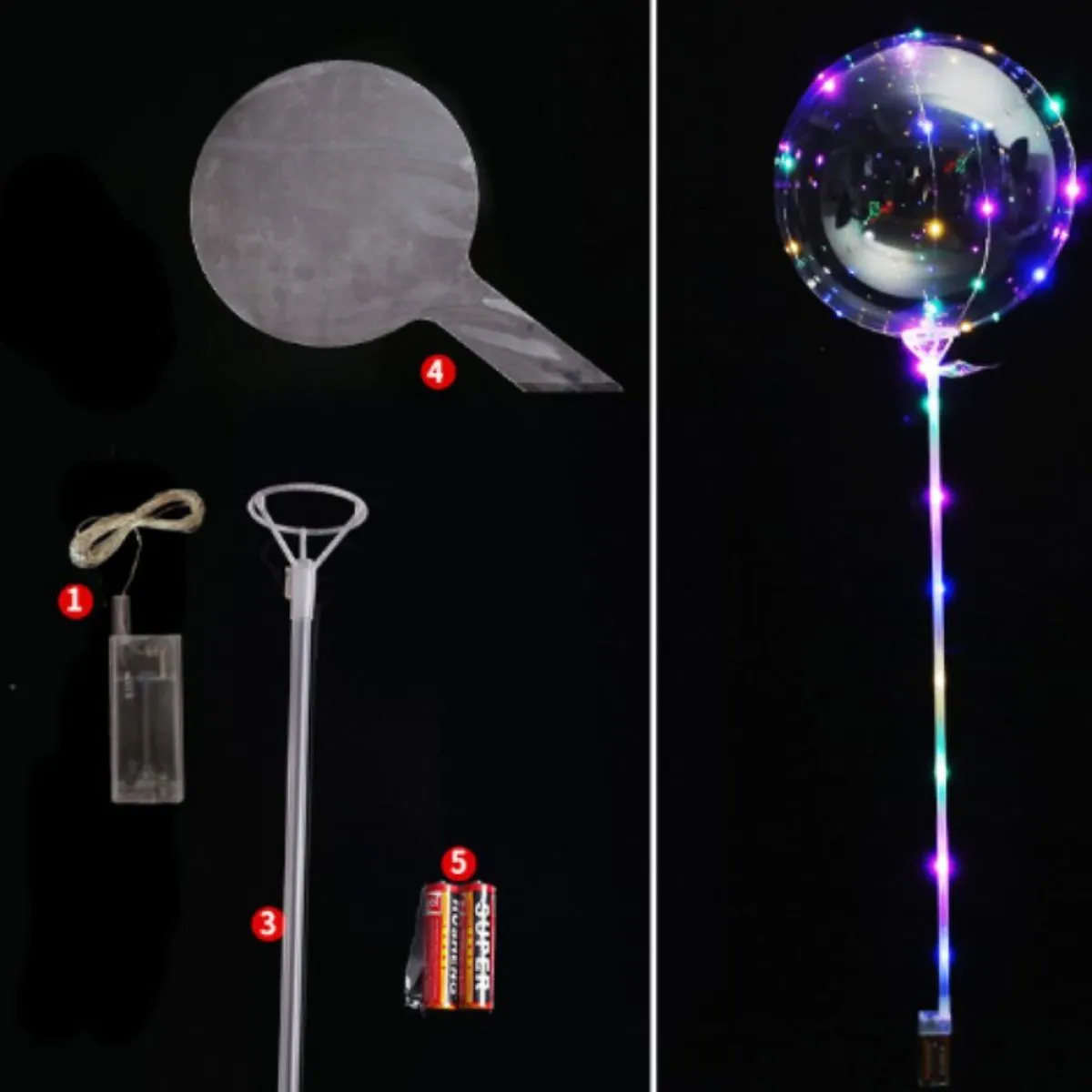 magični led balon sa 2metra svjetleće trake - slika 4