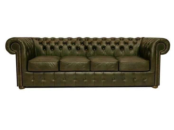 Chesterfield Garnitura Class Leather | 4-sjedišta | Moss Green - Ježdovec, Zagreb