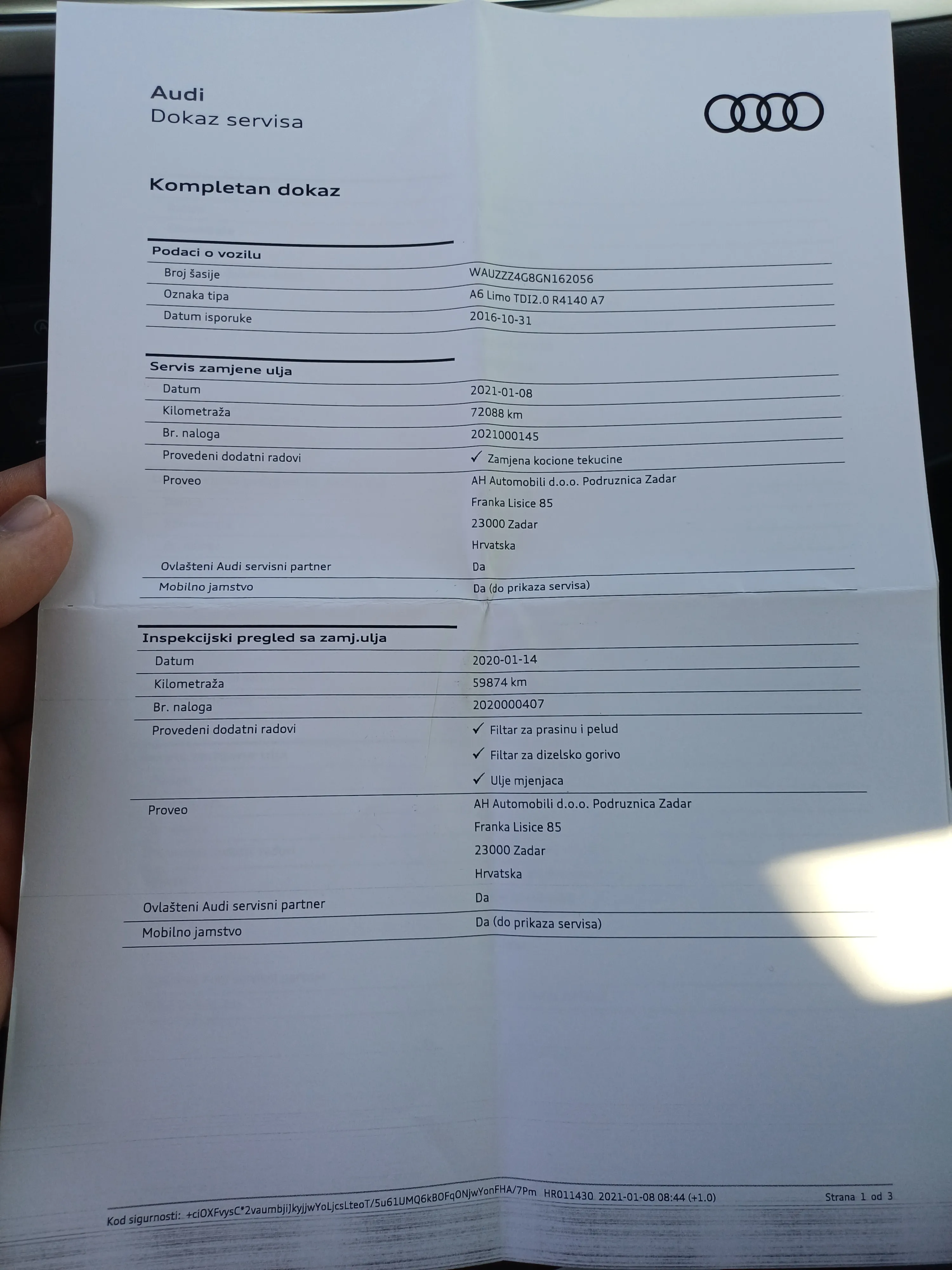 prodaje se audi a6 ultra 2.0.tdi 140kw prvi vlasnik - slika 17