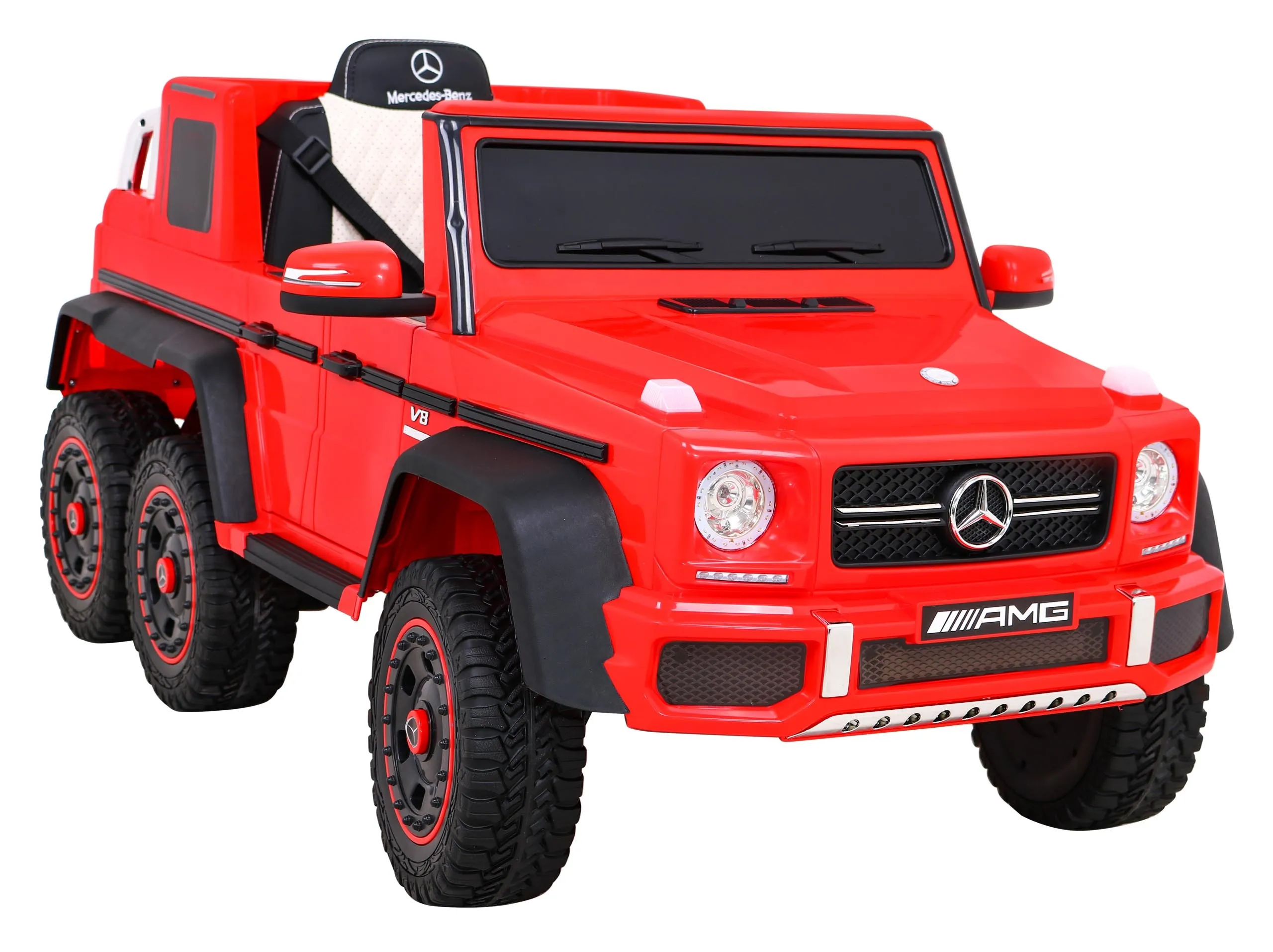 licencirani auto na akumultor mercedes g63 6x6 amg - crveni - slika 2