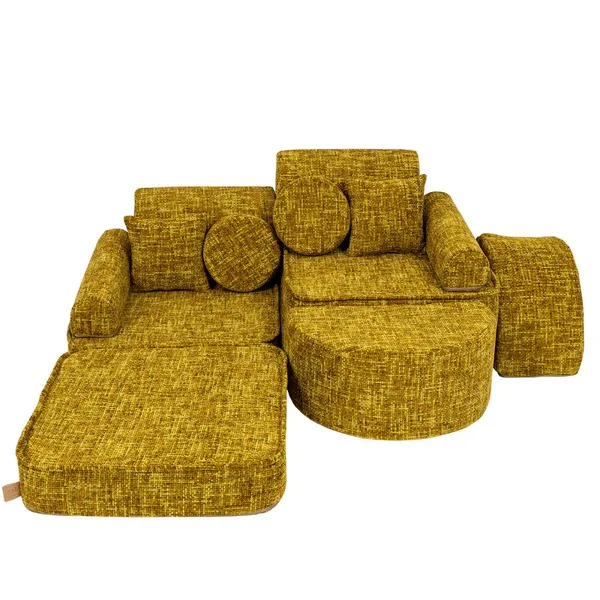 srednja modularna sofa za djecu - tangle honey mustard plus - slika 4