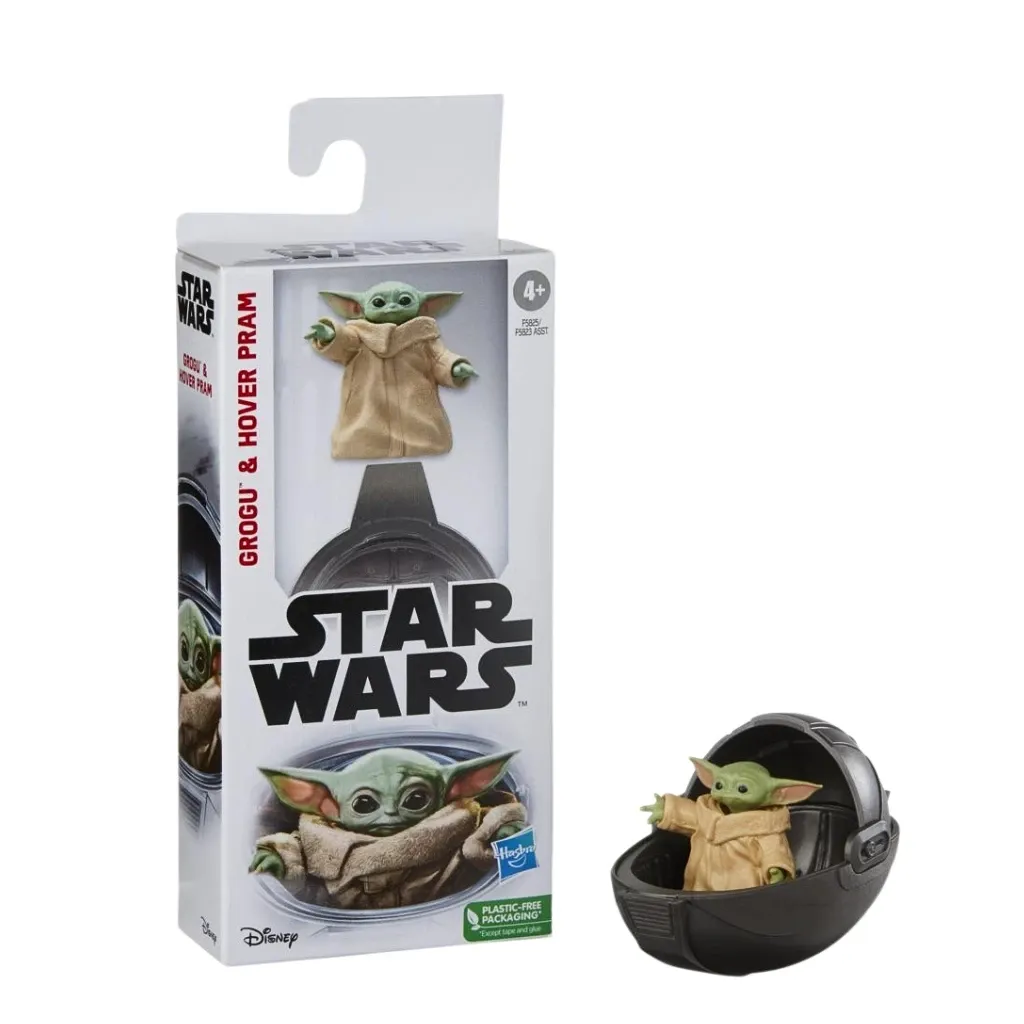 hasbro star wars: grogu & hover pram figura, 15cm - slika 3