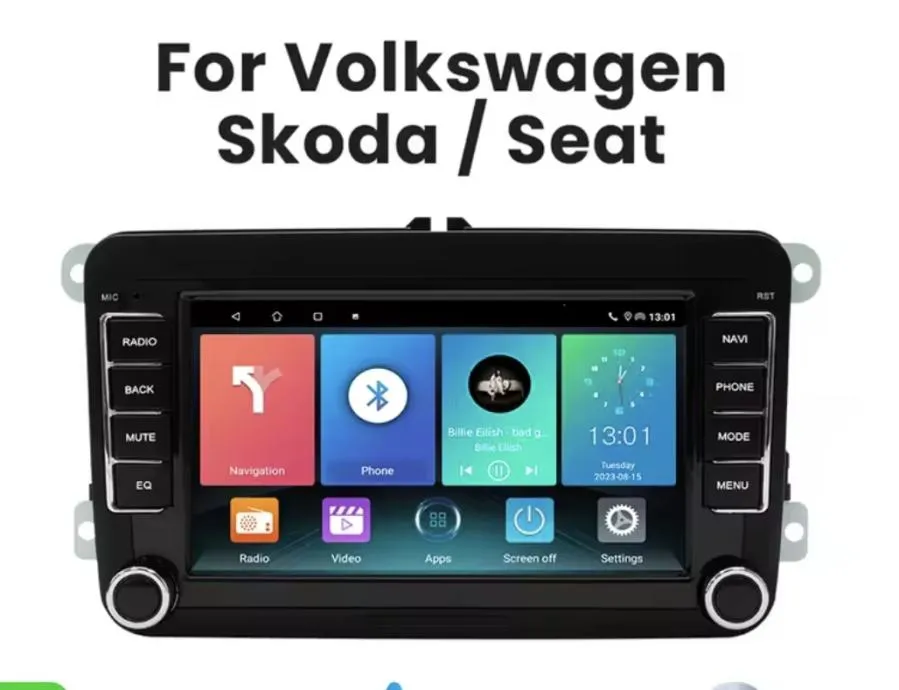 vw tiguan passat golf original 2din radio navigacija carplay kamera - slika 2