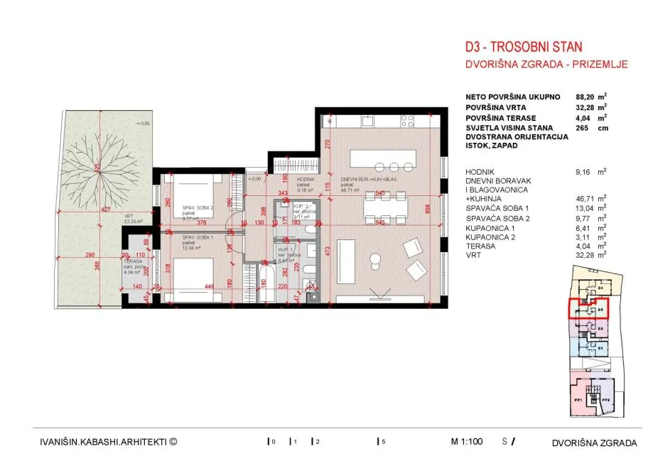 stan: zagreb (lašćina), kvatrić,trosobni s vrtom 92.00 m2, novogradnja - slika 10