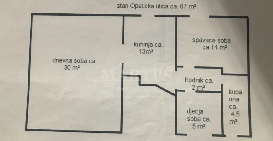 gornji grad, opatička, 3-soban, 60m2, 1.kat, parking u dvorištu (prodaja) - slika 14