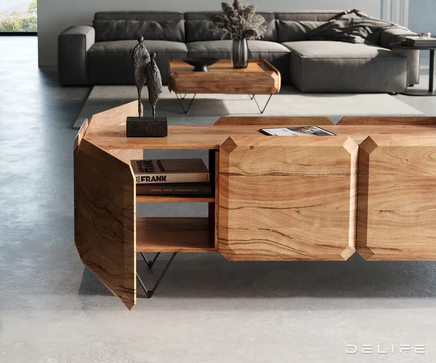 komoda kiano 200x40cm, materijal: bagrem - slika 5