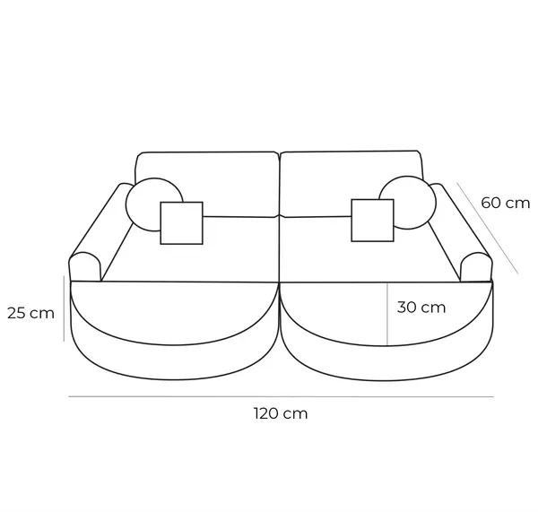 modularna sofa - maslinasto zelena - slika 2