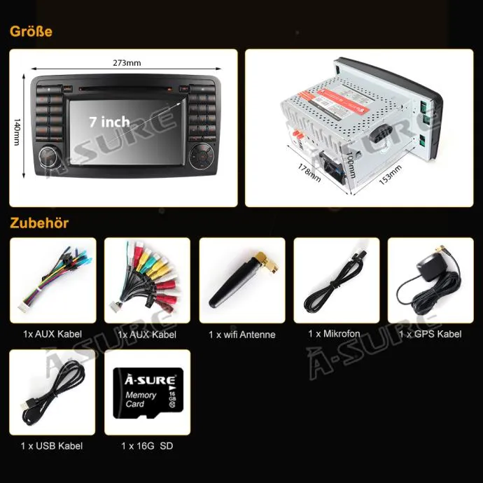 mercedes ml gl w164 x164 original android multimedija parking kamera - slika 3