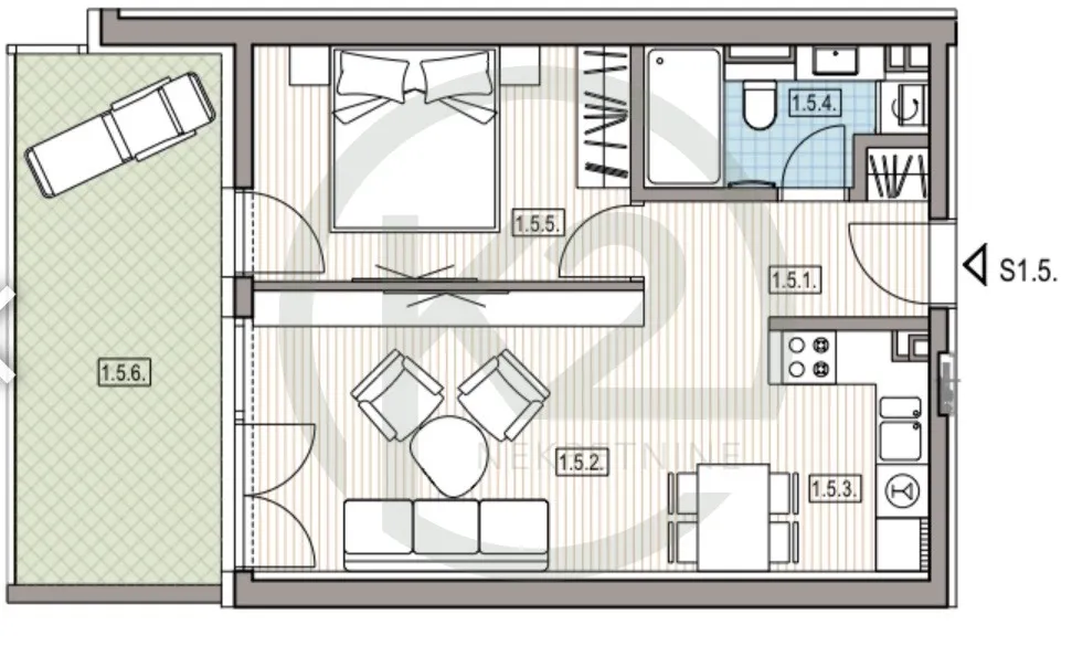 krapinske toplice, 1. kat, db+1s, 49,32 m2, lift, gpm, novogradnja!! - slika 2