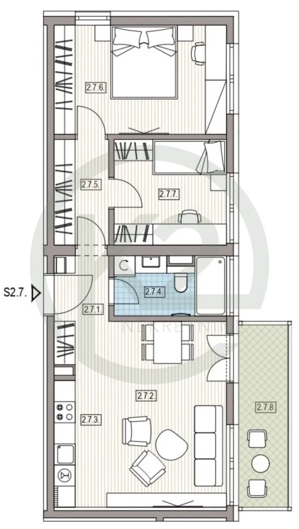 krapinske toplice, 2. kat, db+2s, 66,77 m2, lift, gpm, novogradnja!! - slika 9