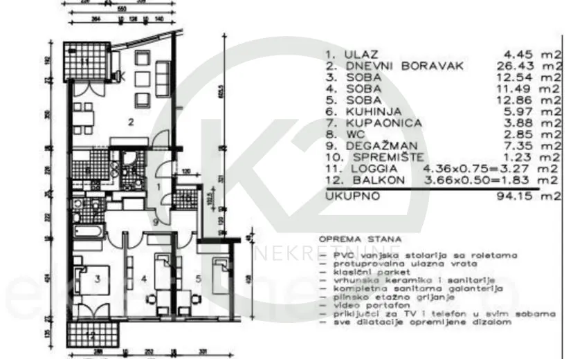 naselje iver, 4-sobni 93,17 m2 + gpm 13,75 m2, lift - slika 25