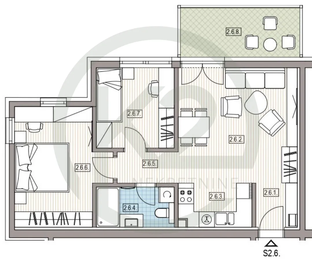krapinske toplice, 2. kat, db+2s, 63,71 m2, lift, gpm, novogradnja!! - slika 9