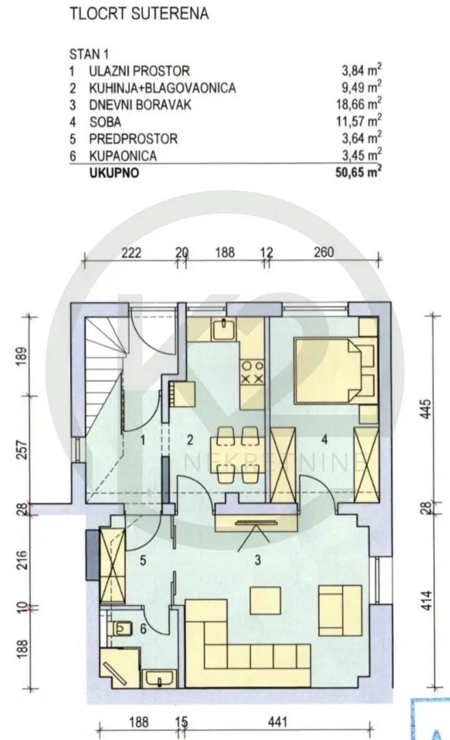 malešnica 2-etažni stan 111,72 m2, moguća prenamj. u 2 stamb. jedinice - slika 7