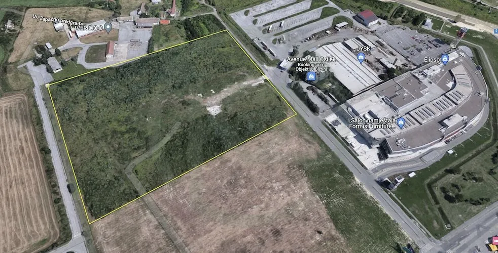 Građ. zemljište Osijek 19.000 m2 Gospodarska namjena! - Livana, Čepin