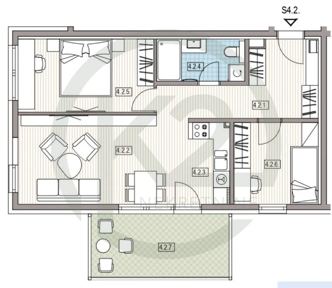 krapinske toplice, 4. kat, db+2s, 67,97m2, lift, gpm, novogradnja!! - slika 3