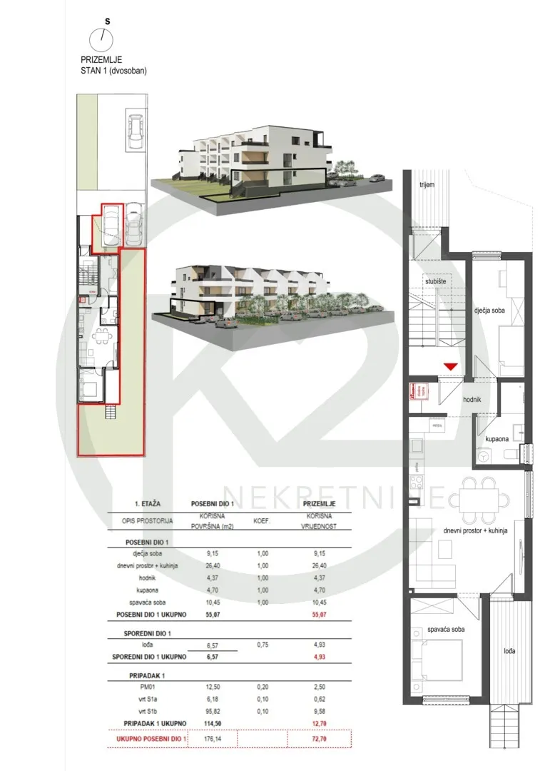 stan: sesvete novogradnja, 2s+db+vrt, 72 m2 - slika 4