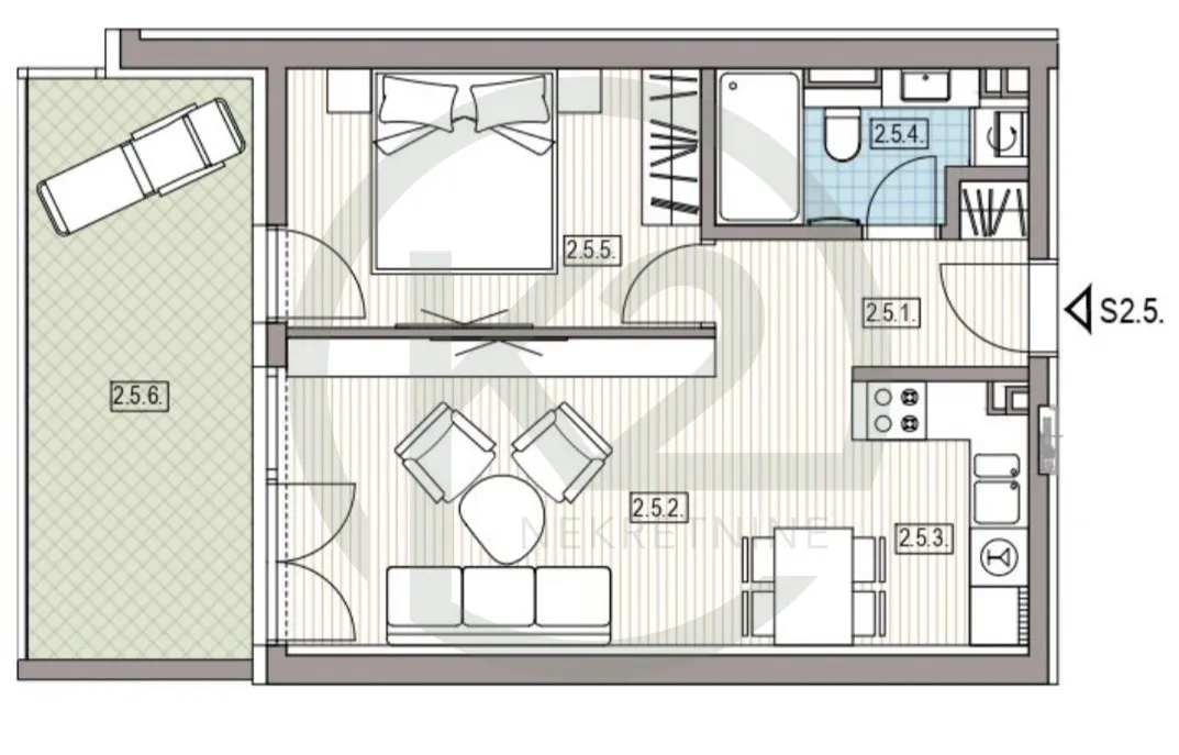 krapinske toplice, 2. kat, db+1s, 49,30 m2, lift, gpm, novogradnja!! - slika 4