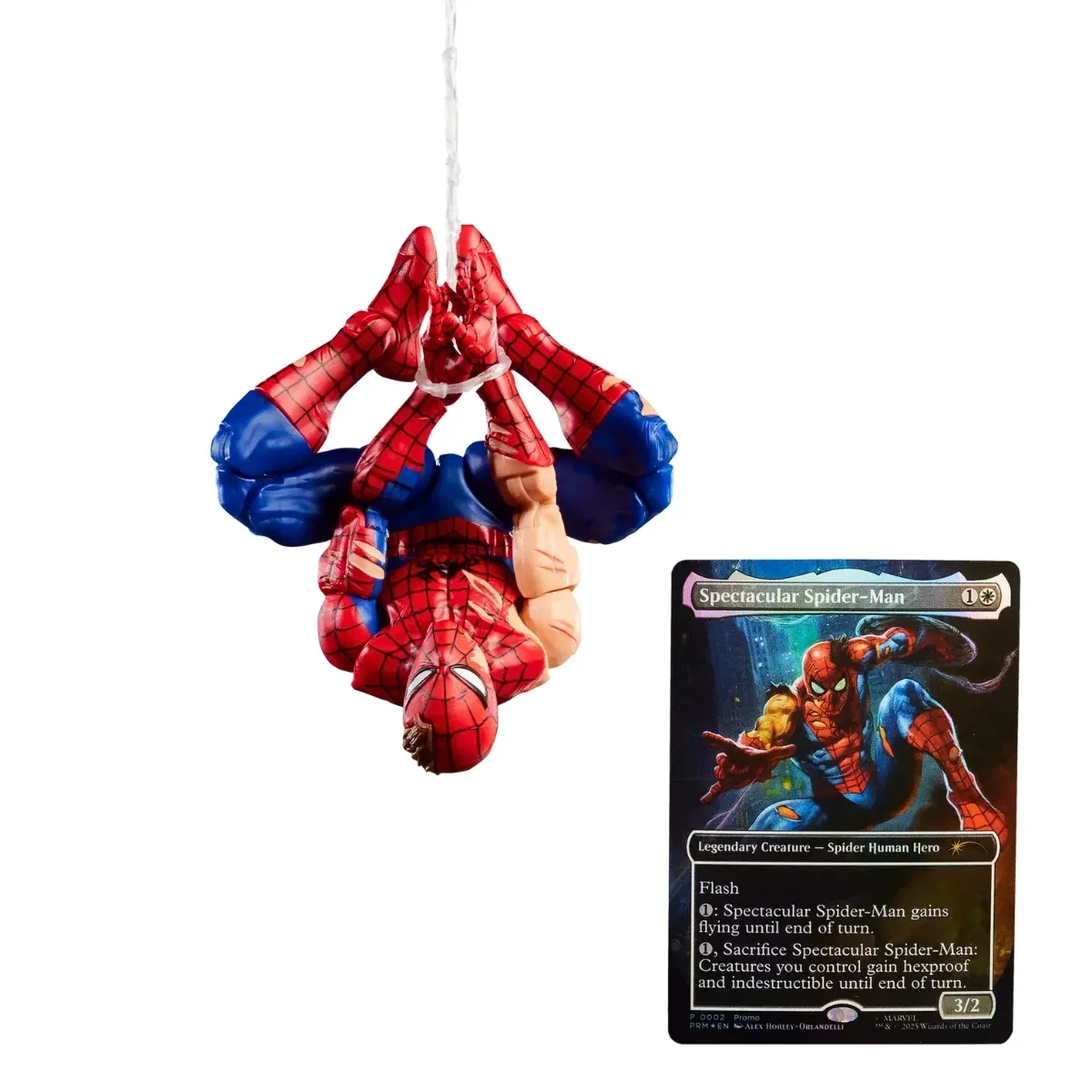 marvel legends series: mtg – battle-damaged spider-man figura, 15cm - slika 7