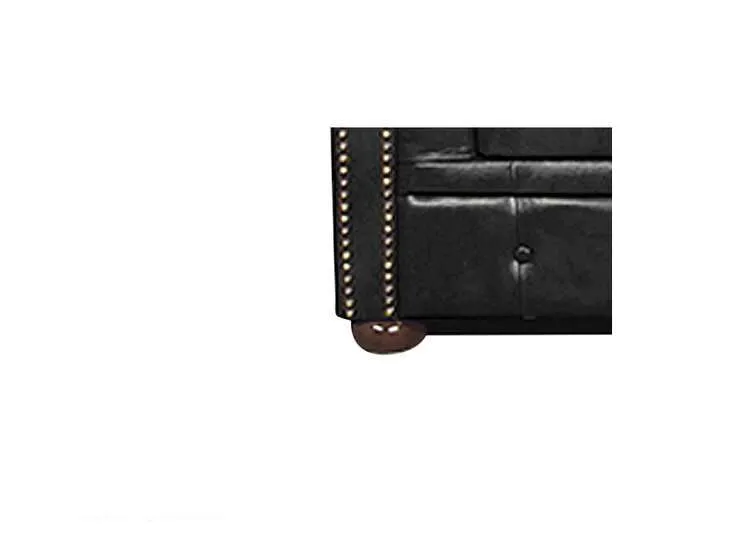 chesterfield dvosjed winfield basic leather | 2-sjedišta | shiny black - slika 3