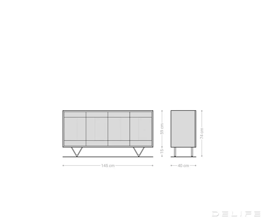 komoda manjula 145x40cm, materijal: mango - slika 6