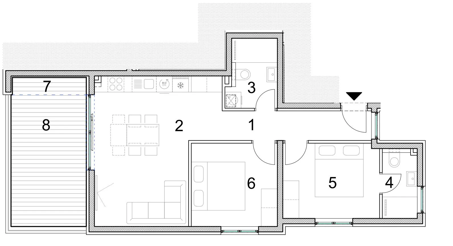 prodaja, trosobni stan: novalja, mlaji (babe) 64,73m2, pogled na more - slika 11
