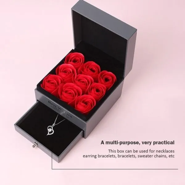 rose design poklon kutija sa 9 ruža - slika 5