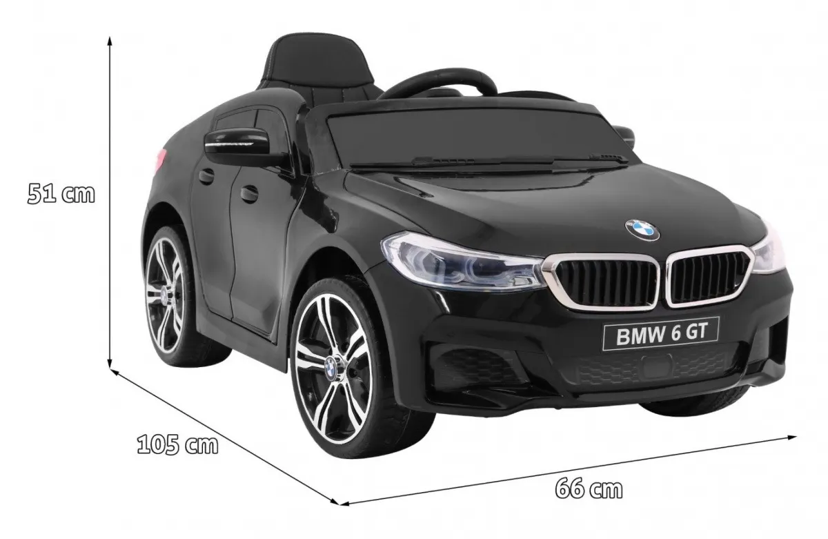 licencirani auto na akumulator bmw 6 gt - crni - slika 2