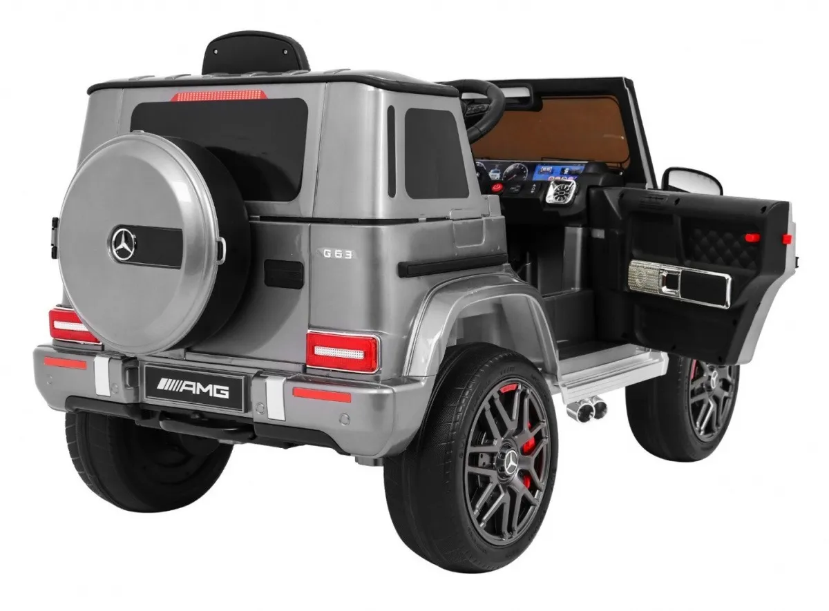 licencirani auto na akumultor mercedes g63 - sivi/lakirani - slika 7