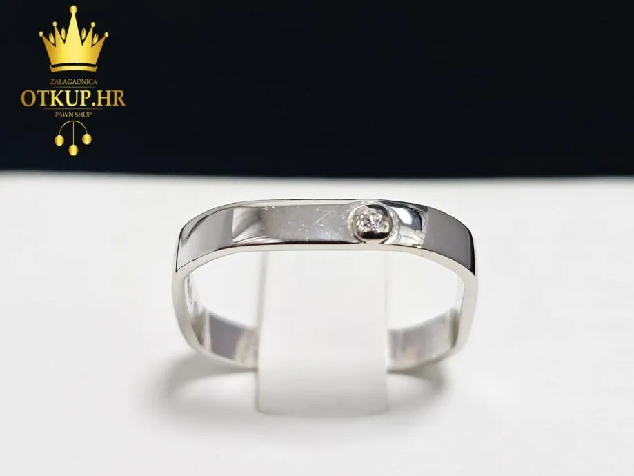 ZLATNI PRSTEN S DIJAMANTOM 0.005ct 14K / R1, RATE ! - Zagreb