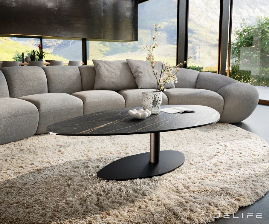Klub stolić Edge 140x76cm, Materijal: Keramika Noir Desir - Čakovec