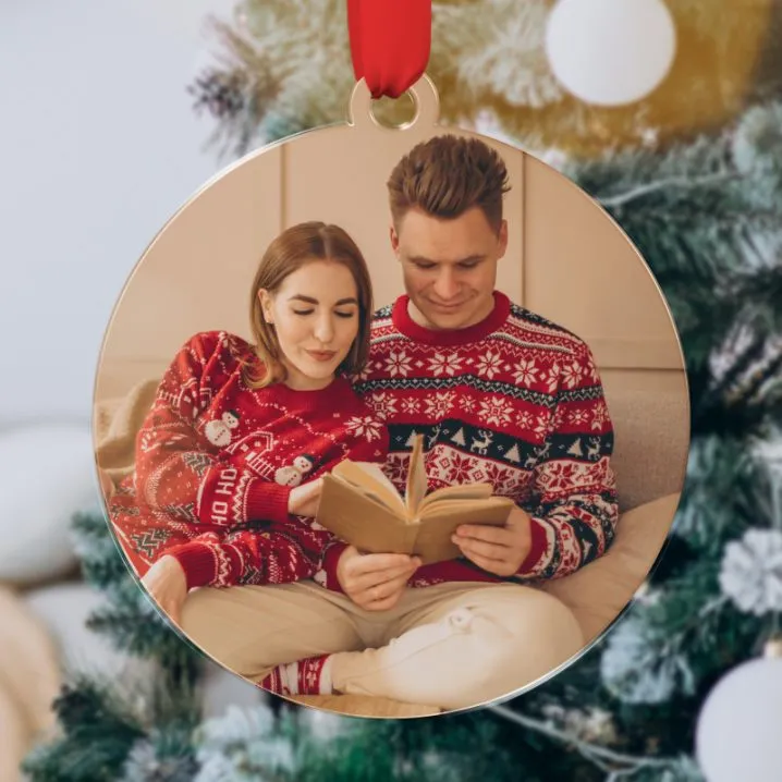 personalizirani ukras za jelku s fotografijom po izboru - slika 3