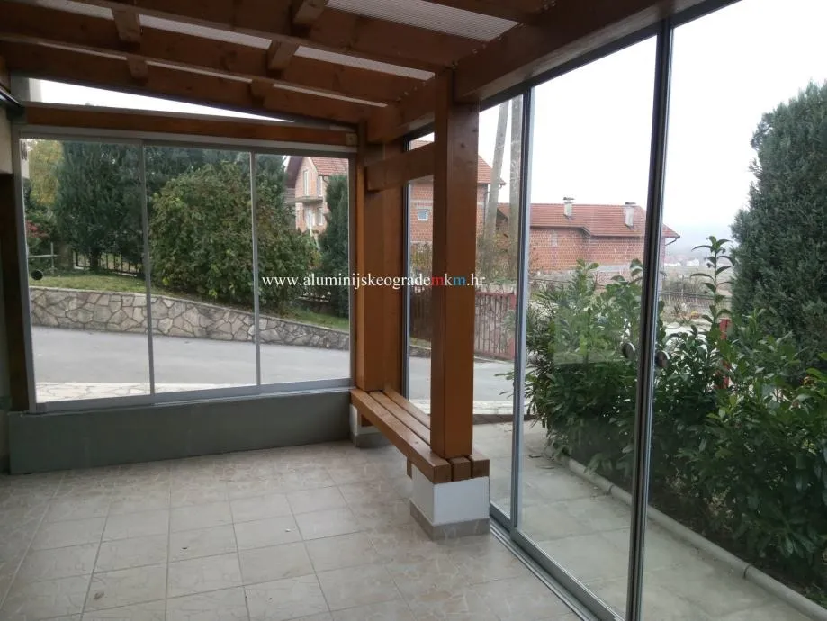 klizne staklene stijene, harmo stijene, stakleni zidovi, panoramske st - slika 6