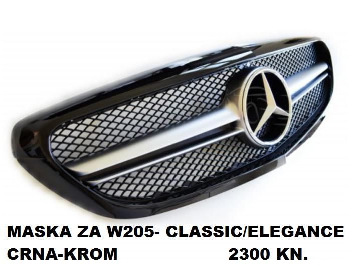 kompletan body kit za mb c klasa w205 od 2014 - c63 amg style - slika 3