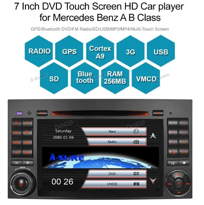 Original 2din radio NAVIGACIJA Mercedes W169 W245 Vito Viano A B klasa - Čakovec