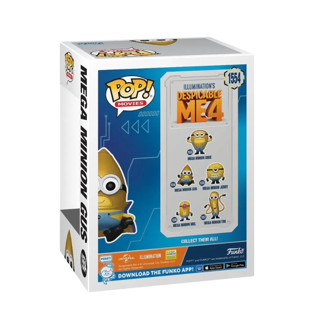 funko pop! movies: despicable me 4 – mega minion gus #1554 - slika 2