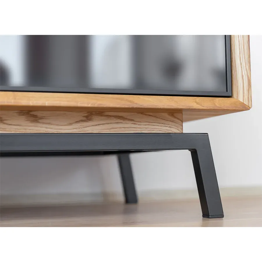 tv komoda modern loft 160x50cm, materijal: masivno drvo hrast - slika 2