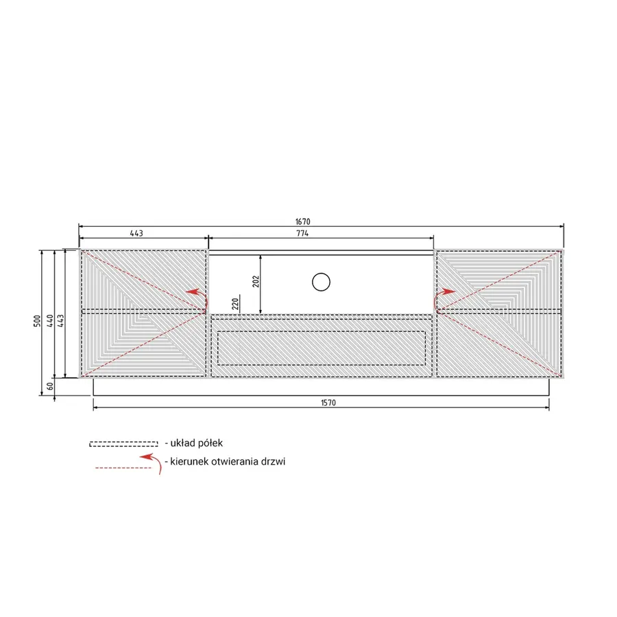 komoda asha 167cm, materijal: hrast - slika 6