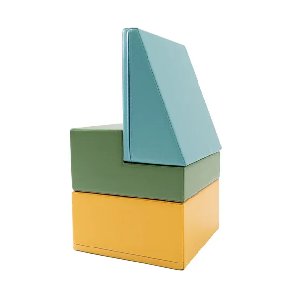 soft play set od 3 pjenastih blokova-pastelno tirkizna mini penjalica - slika 7