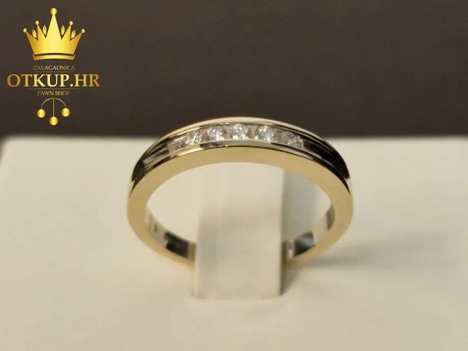 ZLATNI PRSTEN S DIJAMANTIMA 0,15ct / R1, RATE ! - Zagreb