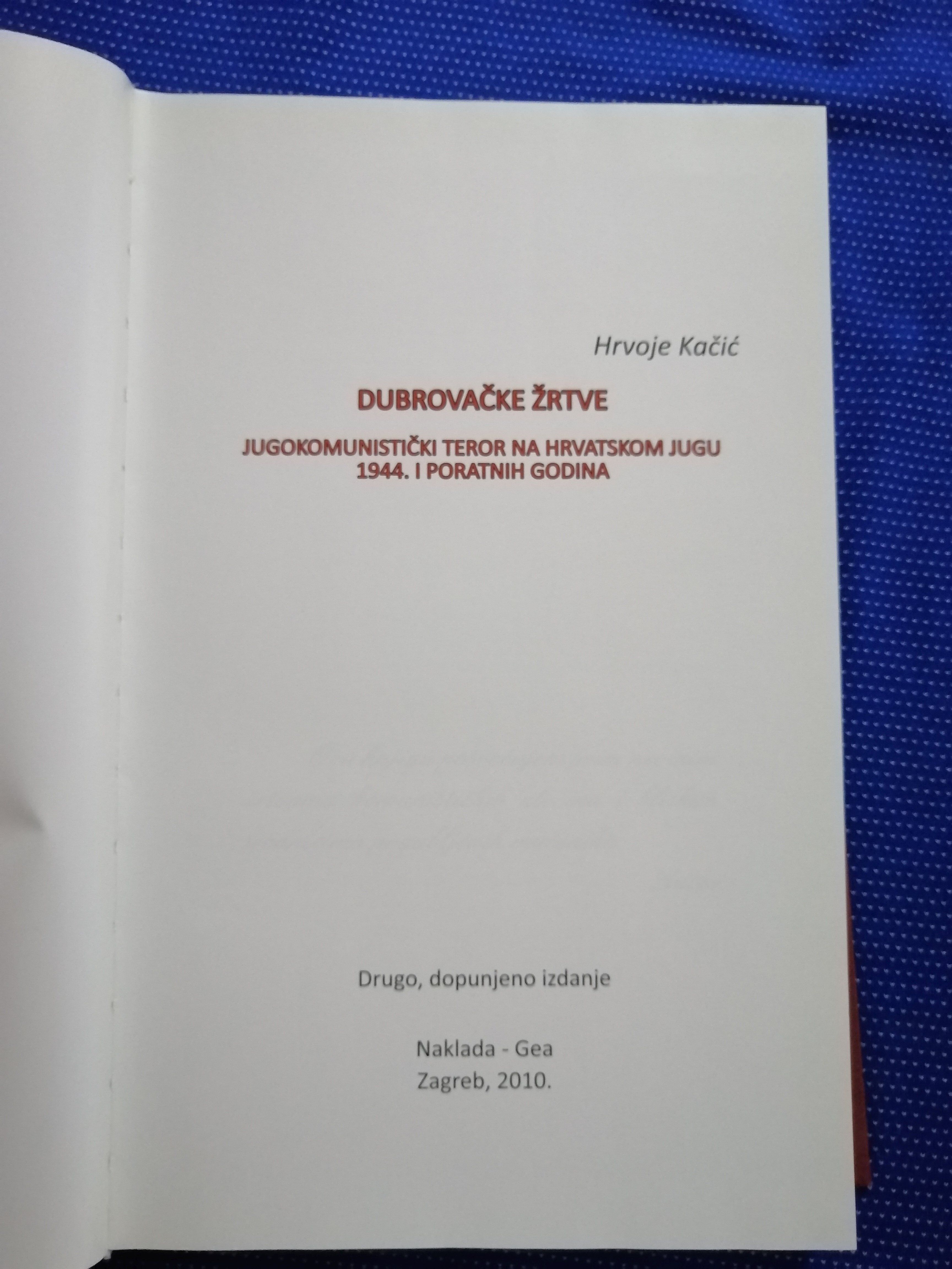 hrvoje kačić – dubrovačke žrtve: jugokomunistički teror - slika 2