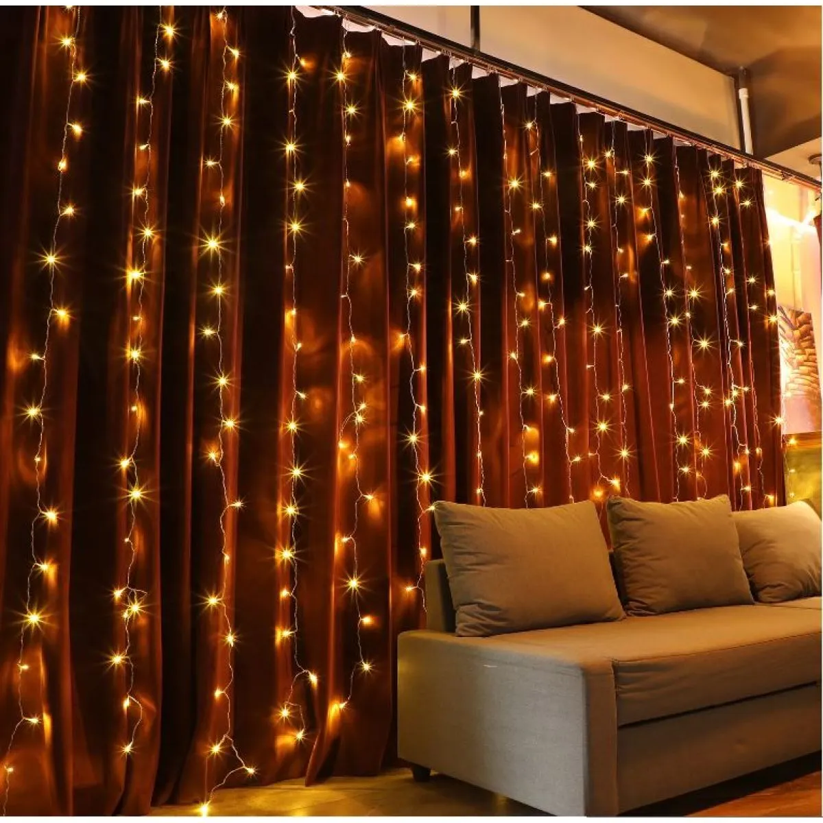 led zavjesa božićnih lampica - slika 4