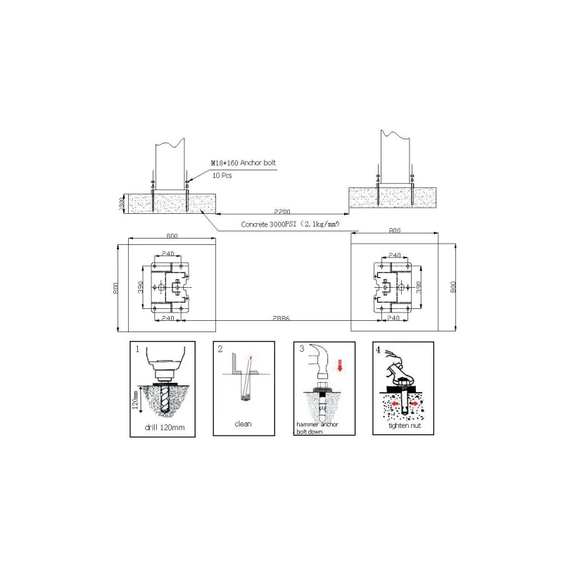 elektrohidraulična dvostupna dizalica, 4000 kg, 220v, poluautomatska - slika 4