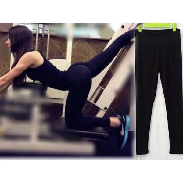 ženske sportske fitness trčanje hlače visoki struk - slika 3
