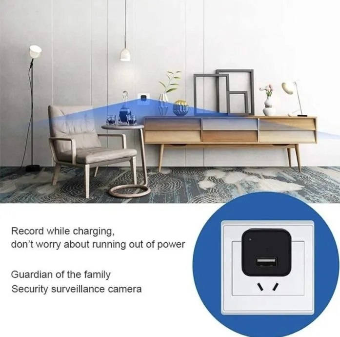 skrivena mini kamera u adapteru punjaču za mobitel - slika 2