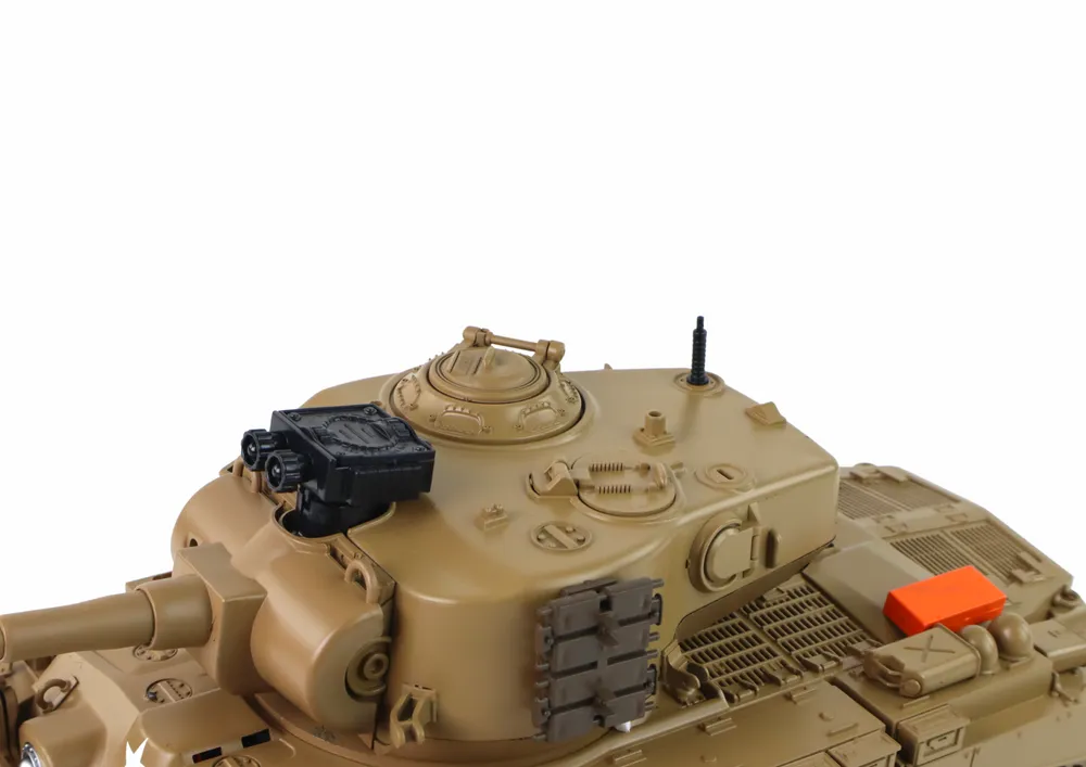 rc tank 1:18 cannon smoke shield sounds light brown - slika 6